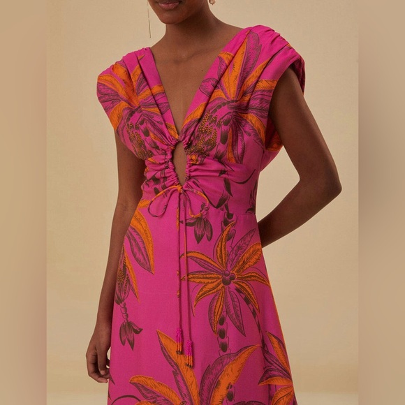 NWT $285 FARM Rio Beach Forest Print Maxi Dress in size Small! - Picture 7 of 9